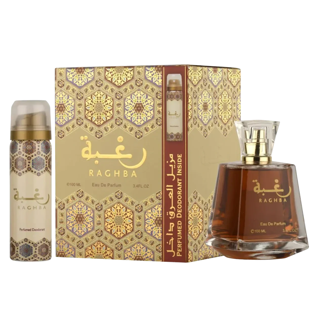Lattafa Raghba For Women Eau De Parfum 100ml Plus Parfum Spray Gift Set