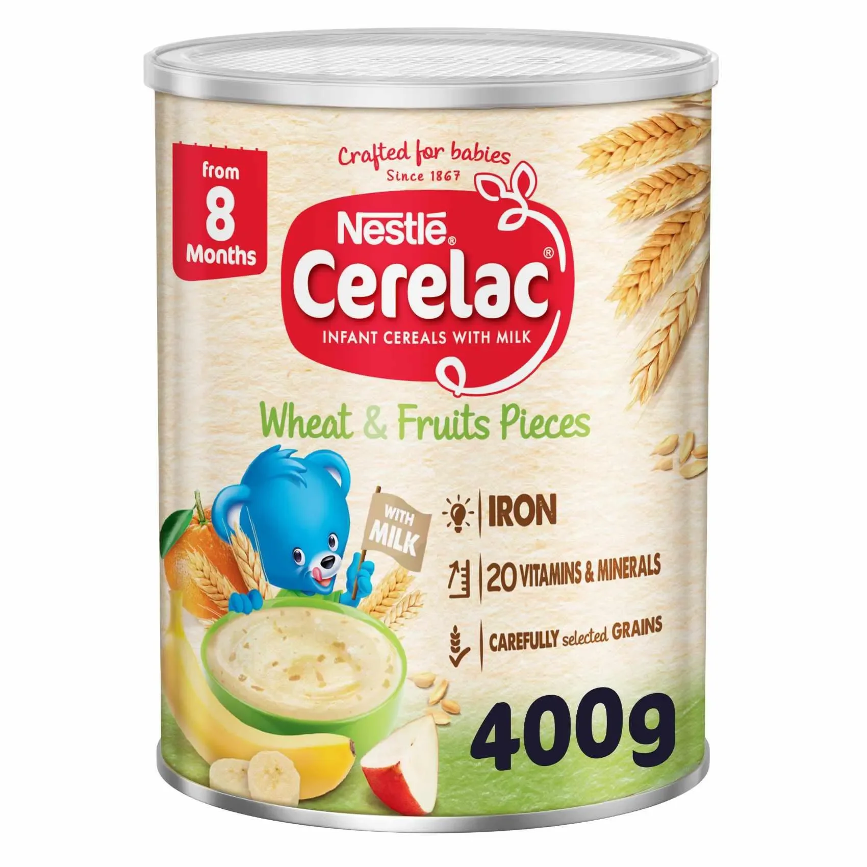 Nestlé Cerelac Infant Cereal Wheat & Fruits Pieces 400g