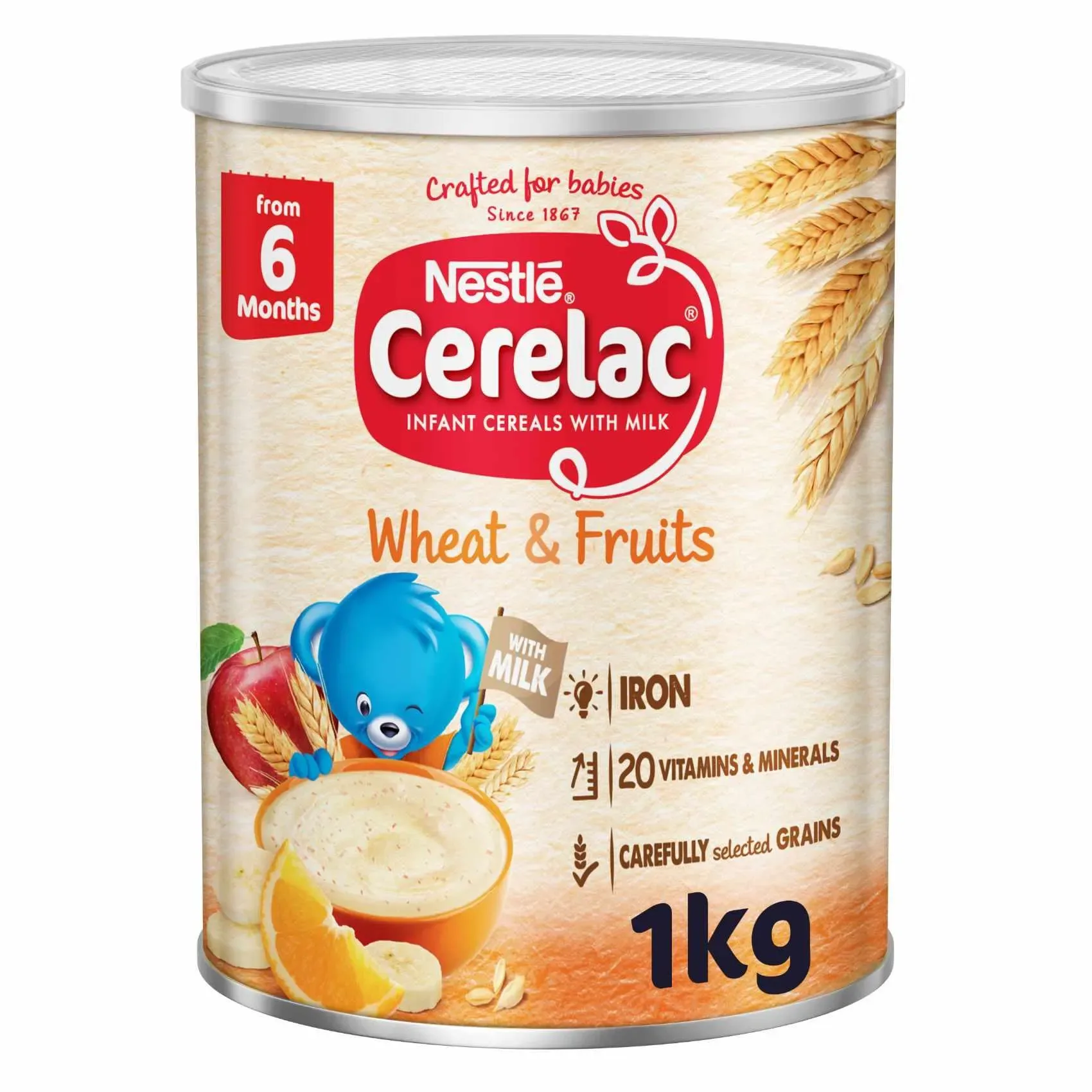 Nestlé Cerelac Infant Cereal Wheat & Fruits 1kg