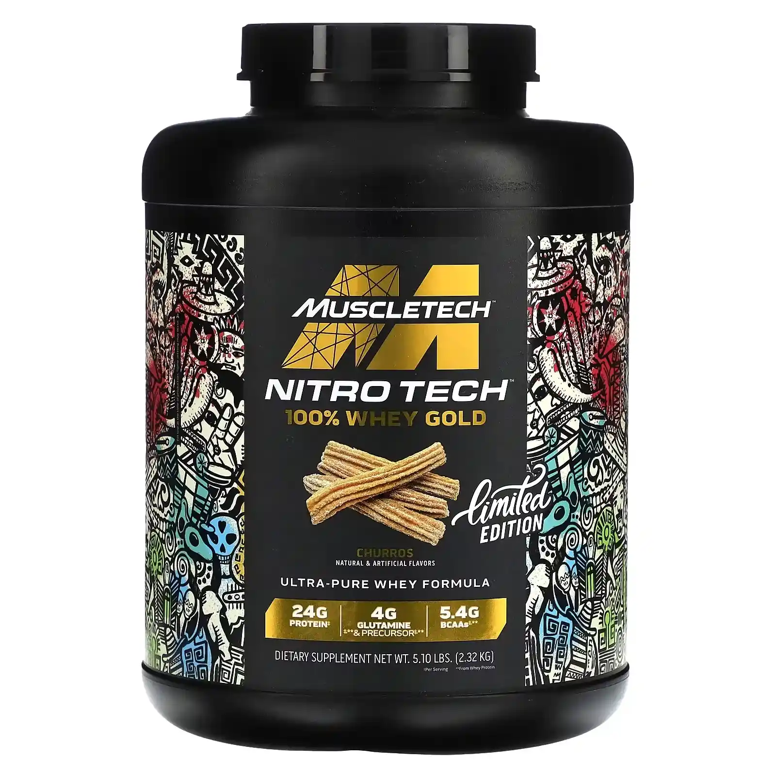 Muscletech Nitro tech 100% Whey Gold Limited Edition Churros 5.10 Lbs