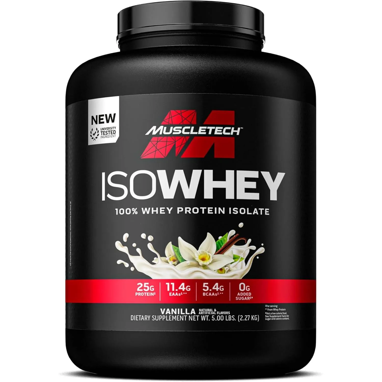 Muscletech Isowhey 100% Whey Protein Isolate Powder Vanilla Flavor 75 Servings