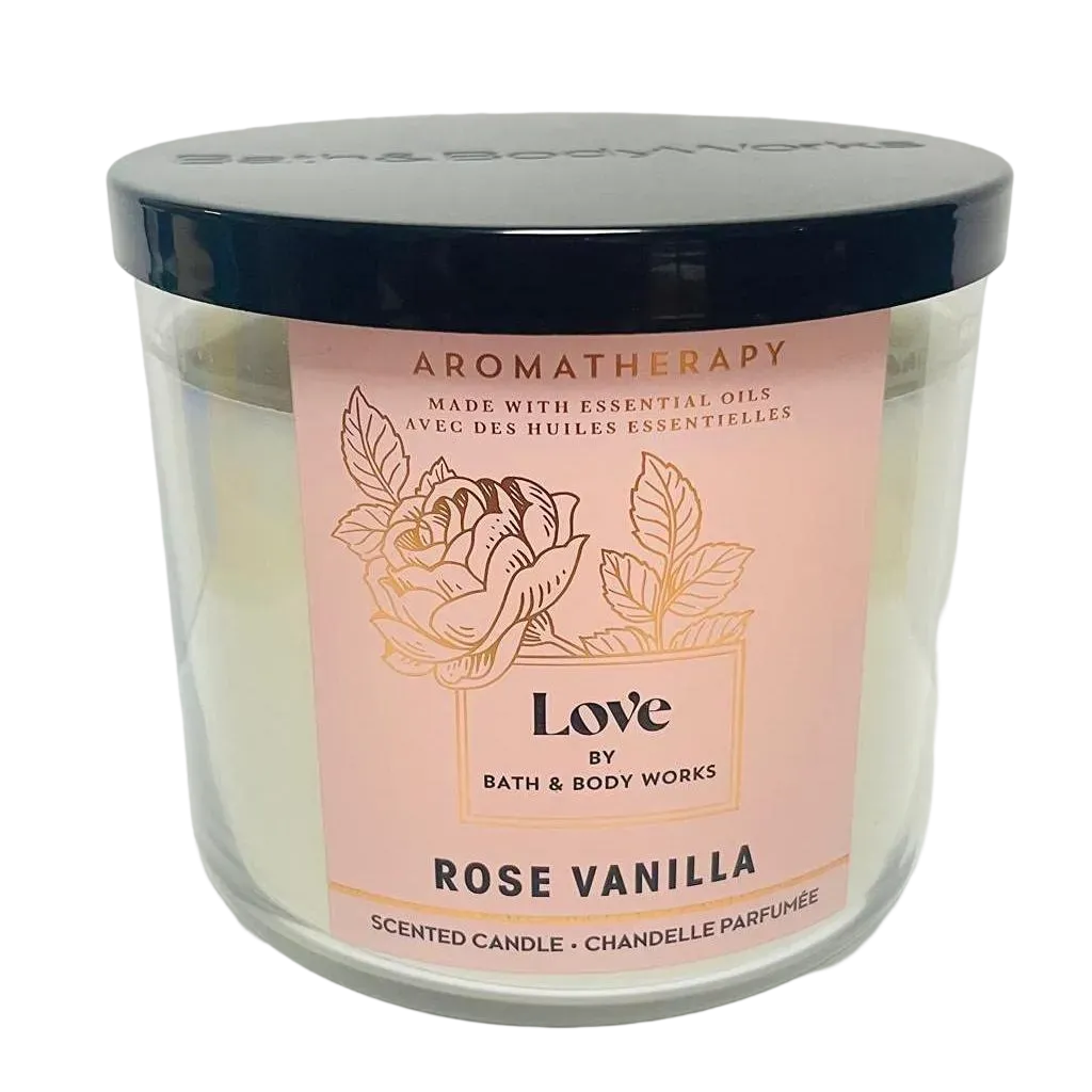 Bath & Body Works Love Rose Vanilla Scented Candle