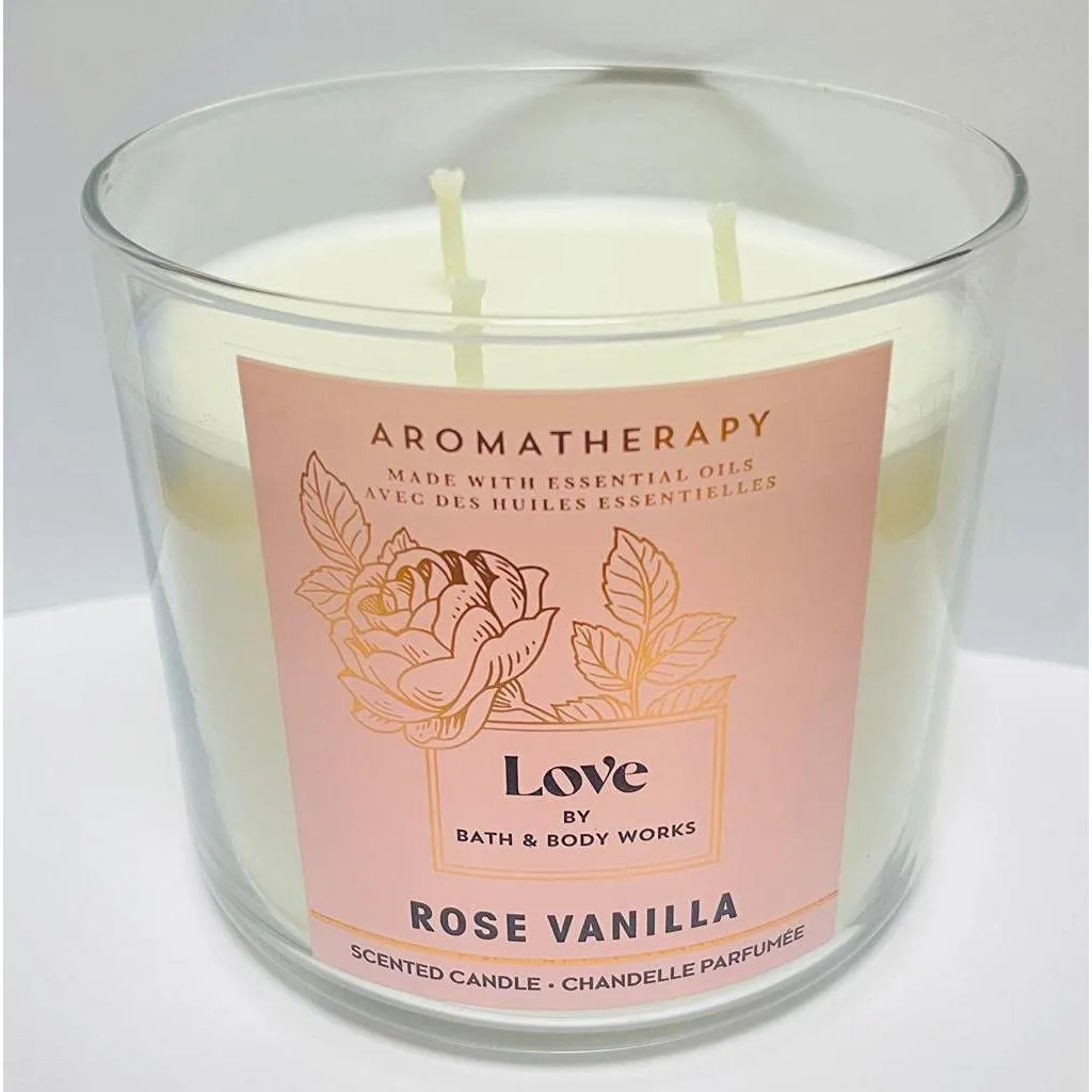 Bath & Body Works Love Rose Vanilla Scented Candle