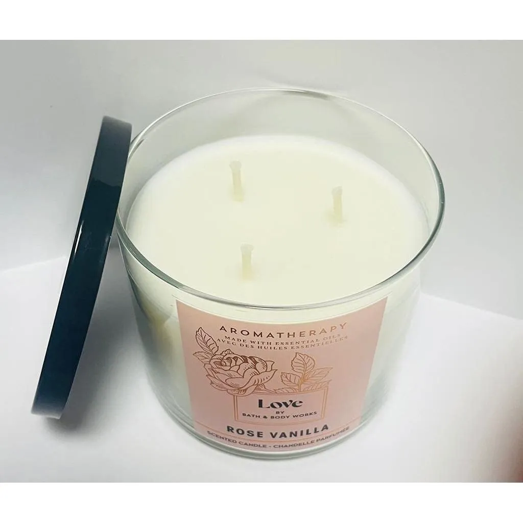 Bath & Body Works Love Rose Vanilla Scented Candle