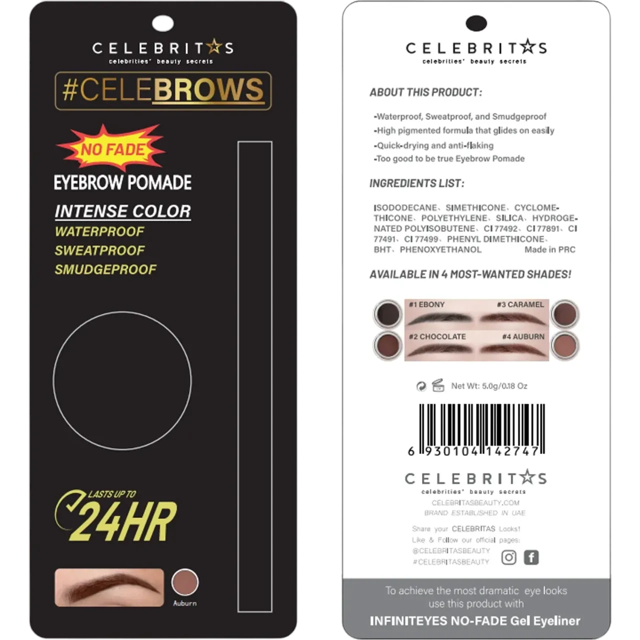 Celebritas Beauty Eyebrow Pomade Auburn 040