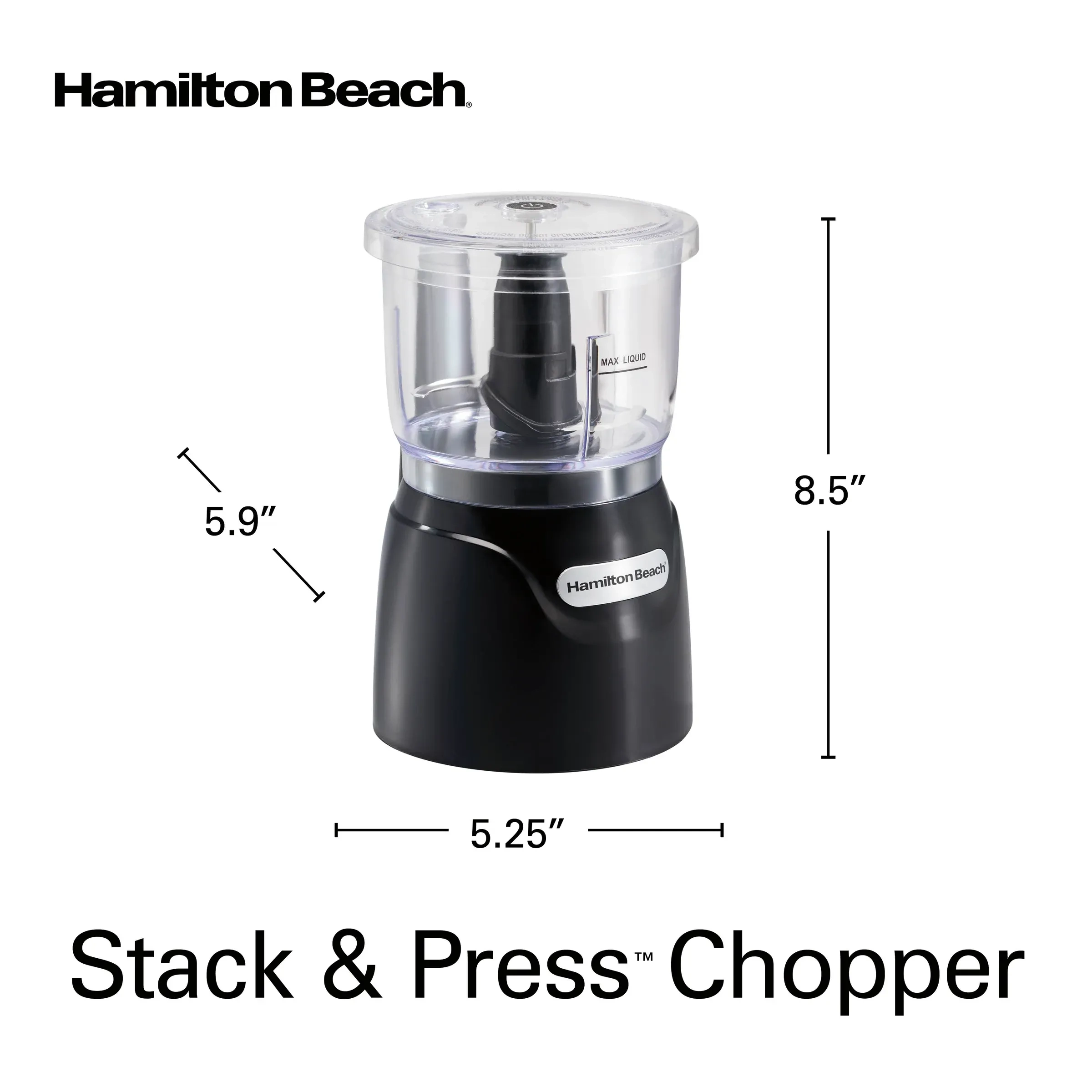 Hamilton Beach Stack & Press Food Chopper