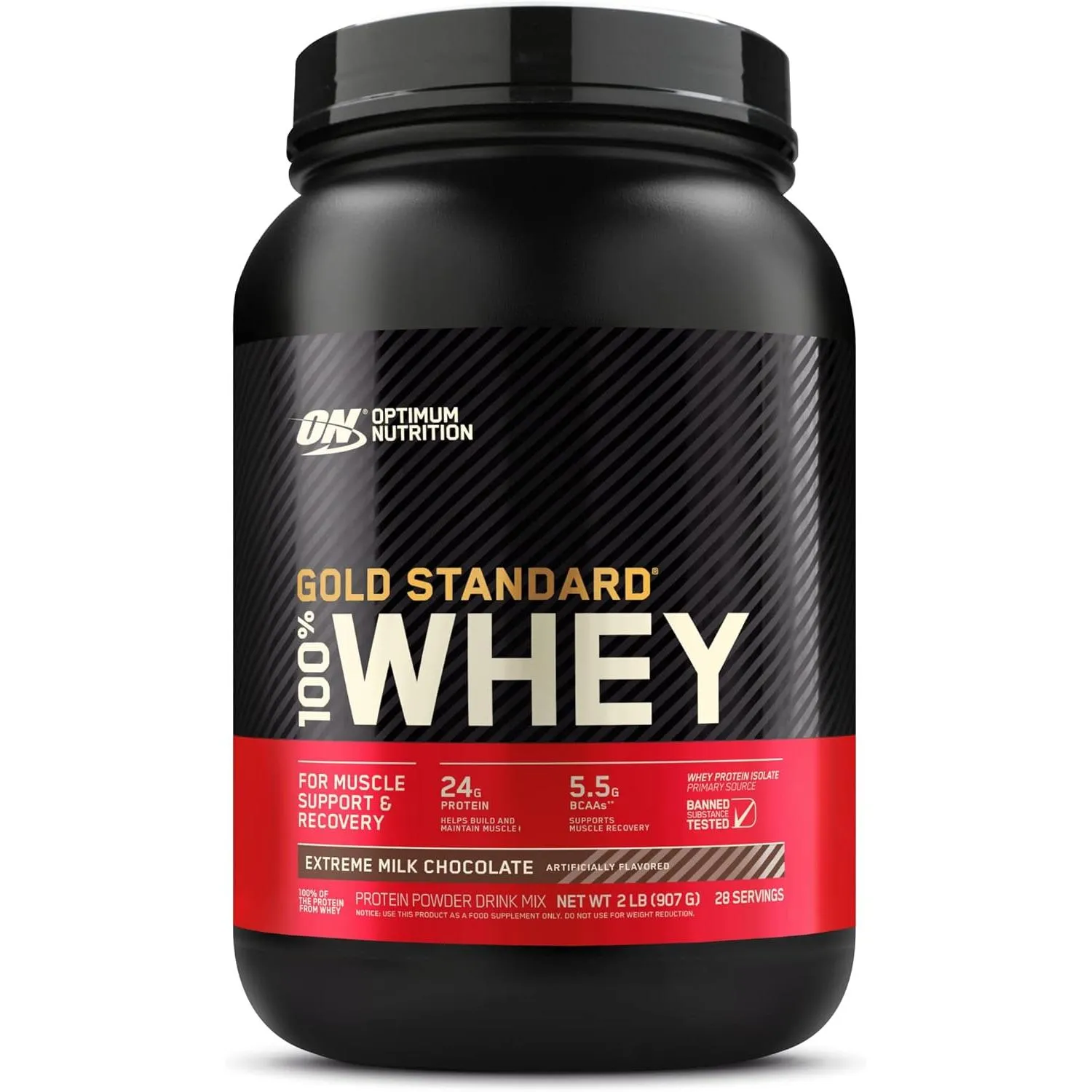 Optimum Nutrition Gold Standard 100% Whey Protein Extreme Milk Chocolate 2 Lb 28 Servings