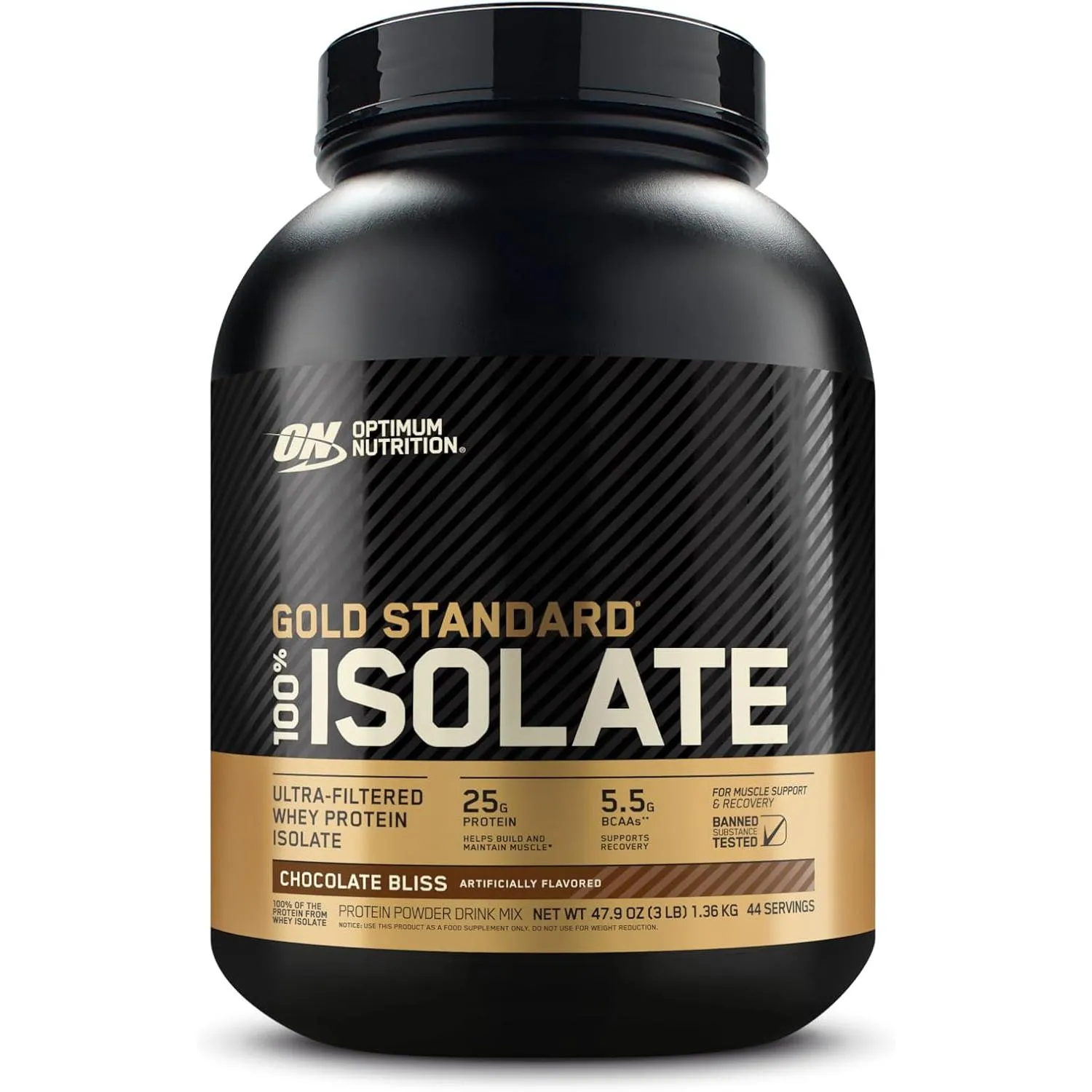 Optimum Nutrition Gold Standard 100% Isolate Chocolate Bliss 3 Lb 44 Servings