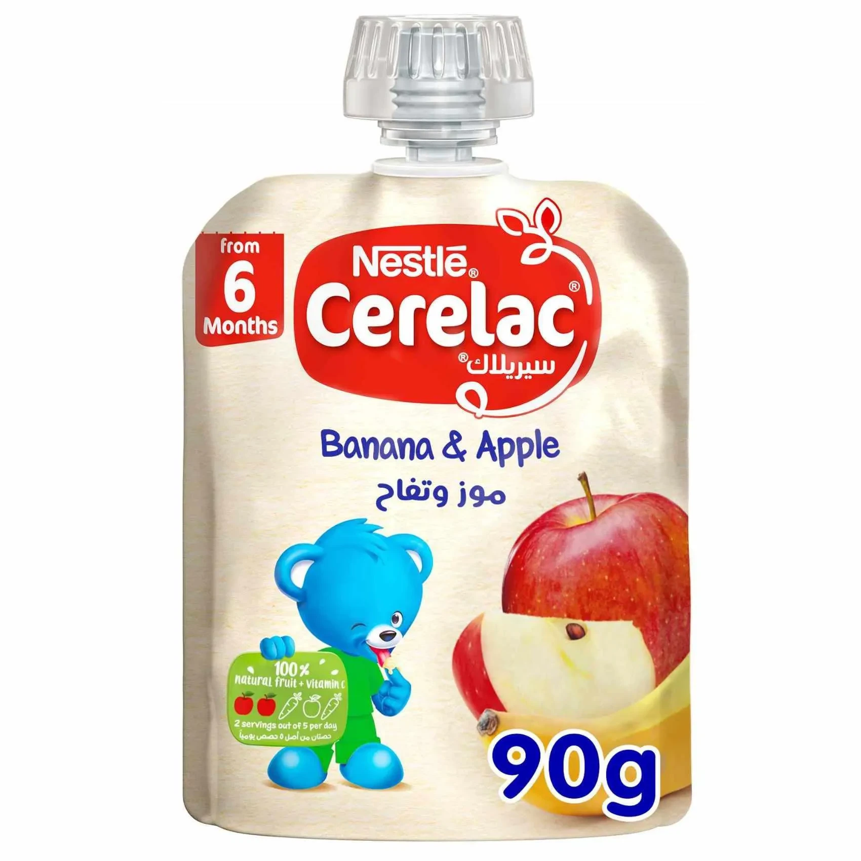 Nestlé Cerelac Fruits Puree Pouch Banana Apple 90g