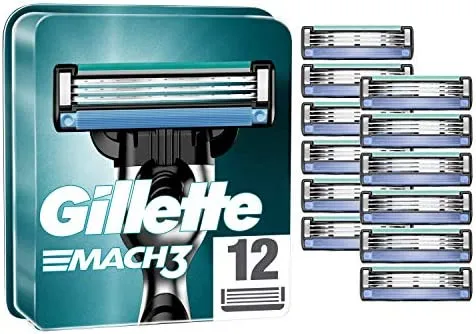 Gillette Mach3 Razor Blade Refills 12 Count