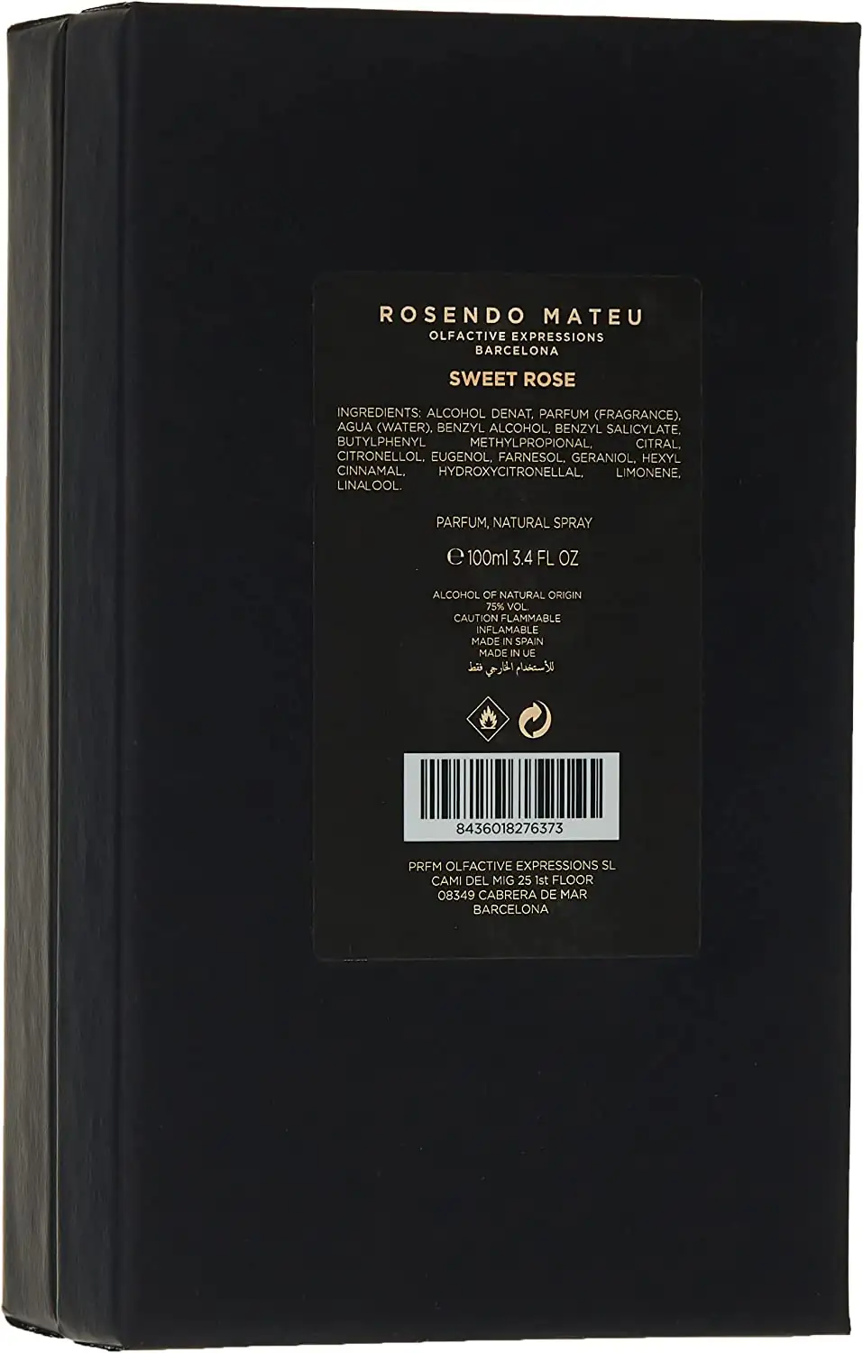 ROSENDO MATEU BLACK COLL.SWEET ROSE PARFUM 100ML