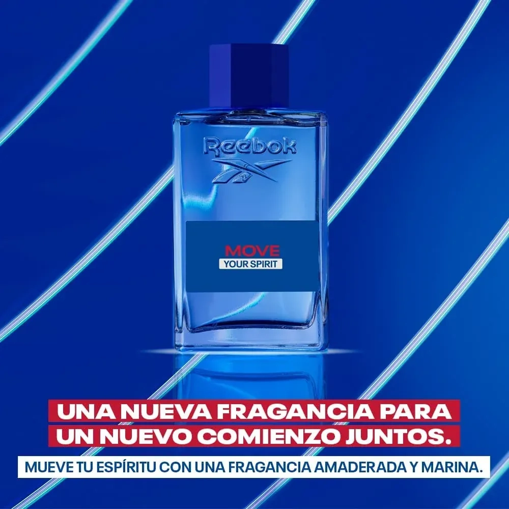 Reebok Men's Move Your Spirit Eau De Toilette Spray 100 Ml