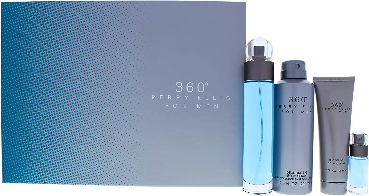 PERRY ELLIS 360 (M) SET EDT 100ML+200ML BODY SPRAY+ 7.5ML SPRAY+90ML SG