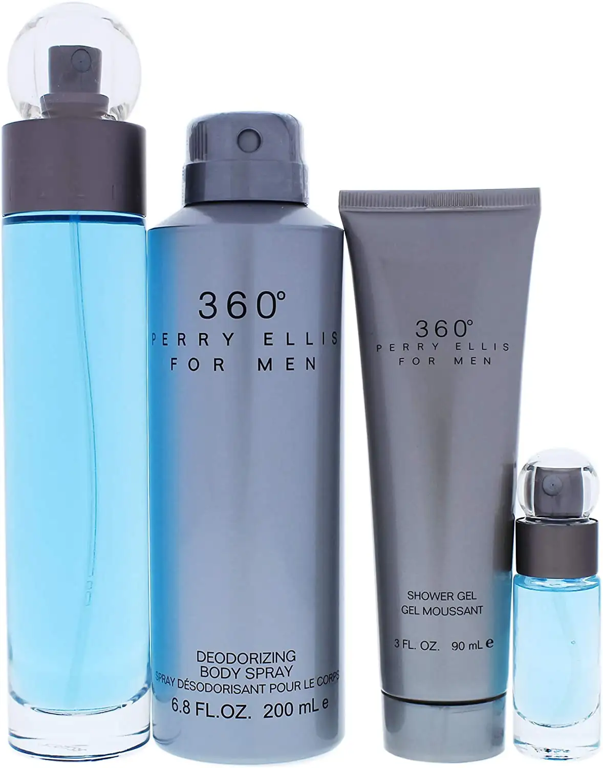 PERRY ELLIS 360 (M) SET EDT 100ML+200ML BODY SPRAY+ 7.5ML SPRAY+90ML SG