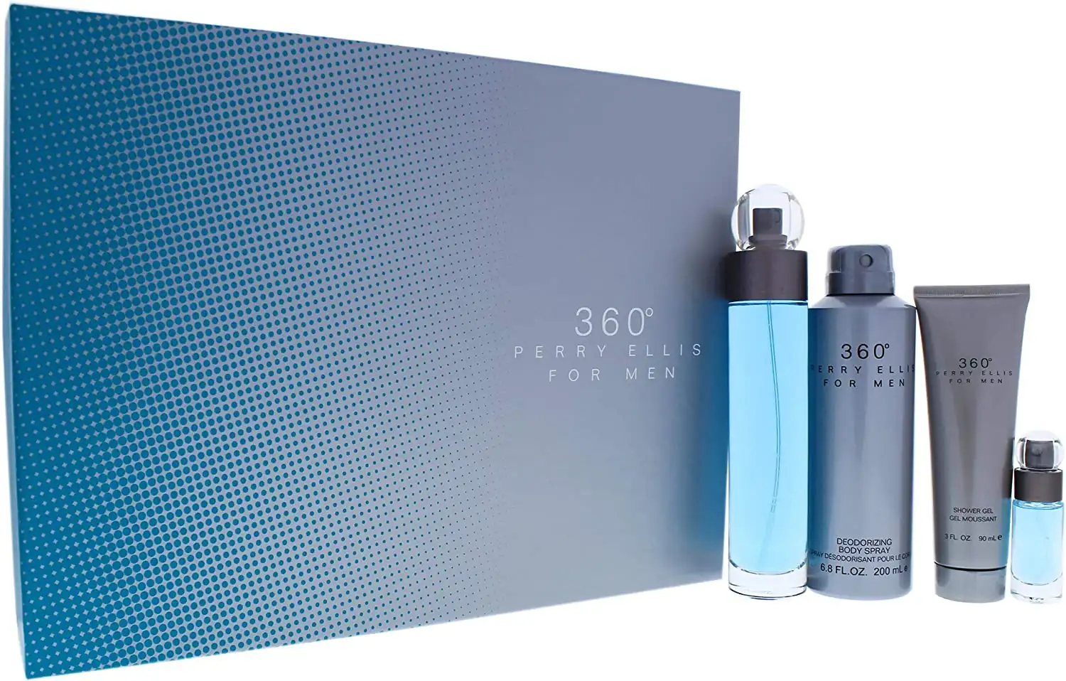 PERRY ELLIS 360 (M) SET EDT 100ML+200ML BODY SPRAY+ 7.5ML SPRAY+90ML SG