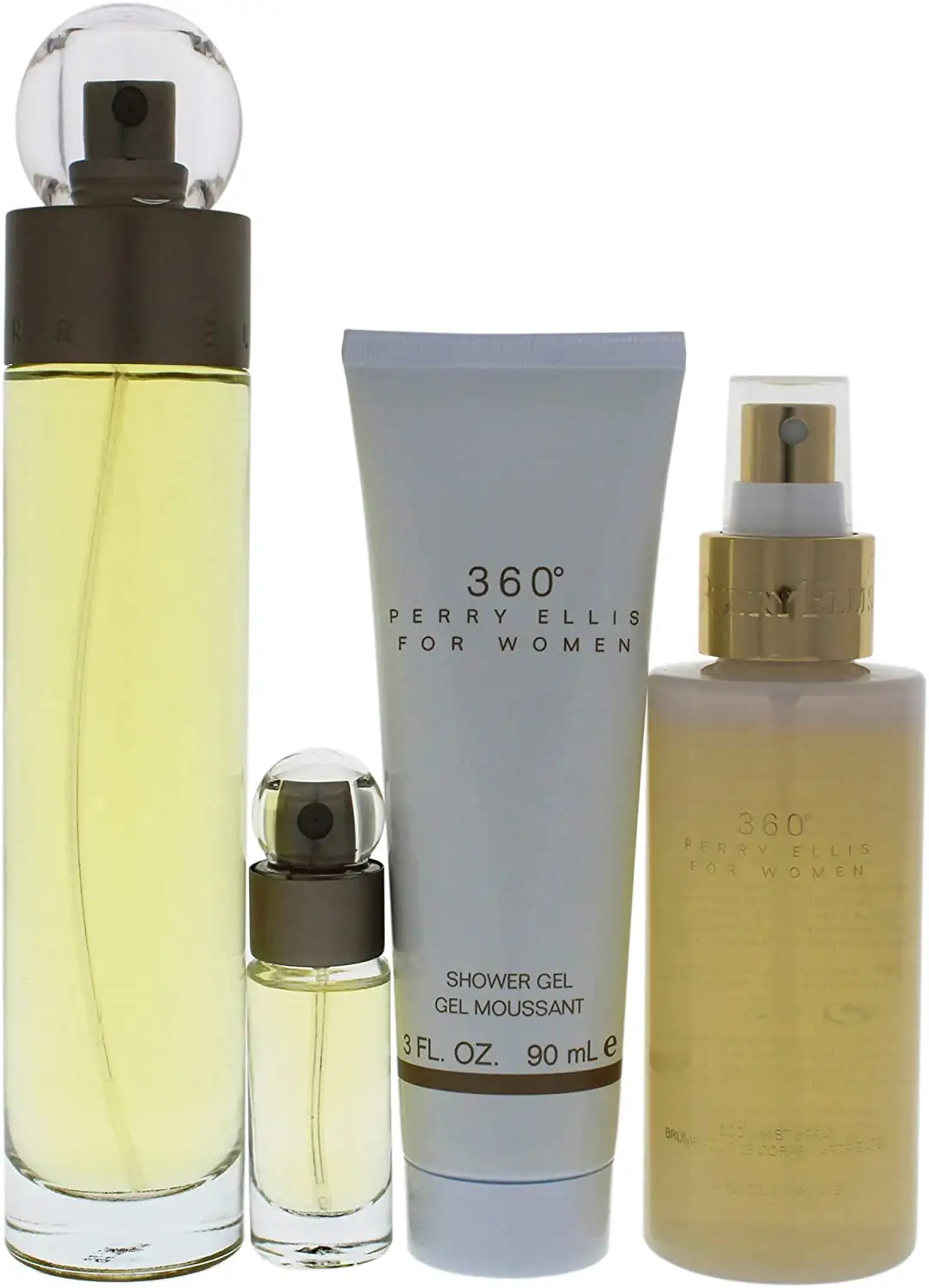 PERRY ELLIS 360 (W) SET EDT 100ML+118ML B.MIST+ 90ML SG+7.5ML SPRAY