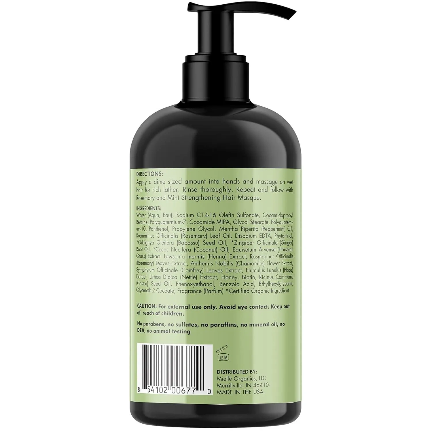 Mielle Strengthening Shampoo Rosemary Mint 335 Ml