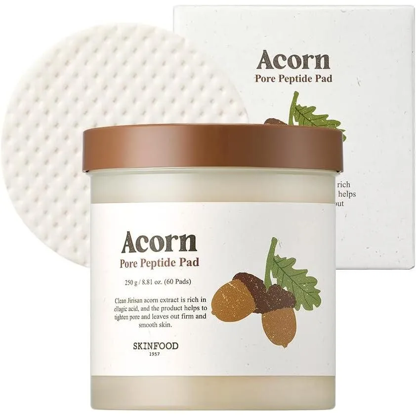 SKINFOOD Since 1957 Acorn Pore Peptide Toner Pads 60 Sheets