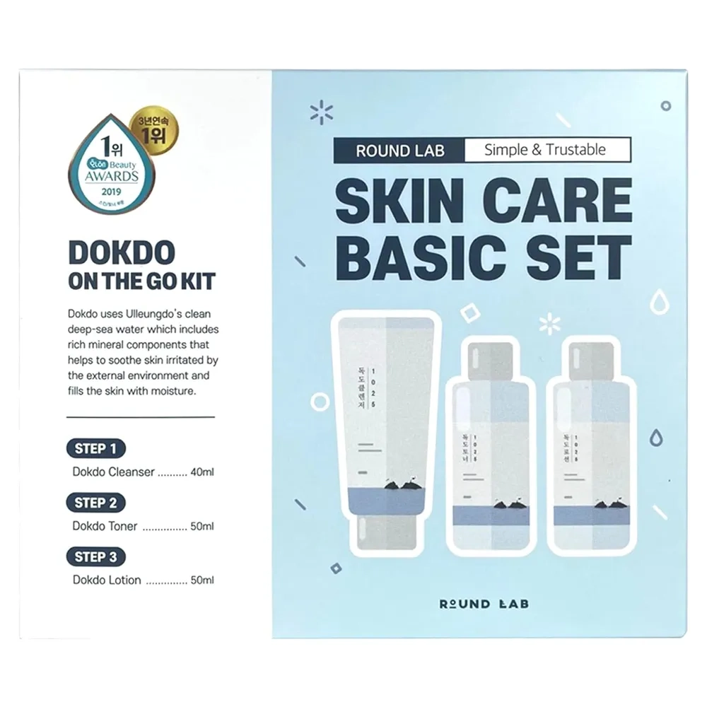 Round Lab 1025 Dokdo On The Go Kit (cleanser 40ml + Toner 50ml + Lotion 50ml)