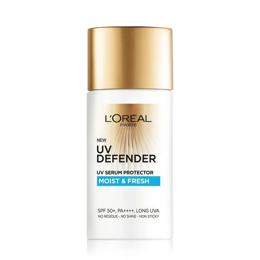 L'Oreal Paris Uv Defender Moisture Fresh Daily Anti Ageing Sunscreen Spf 50+ With Hyaluronic Acid 50ml