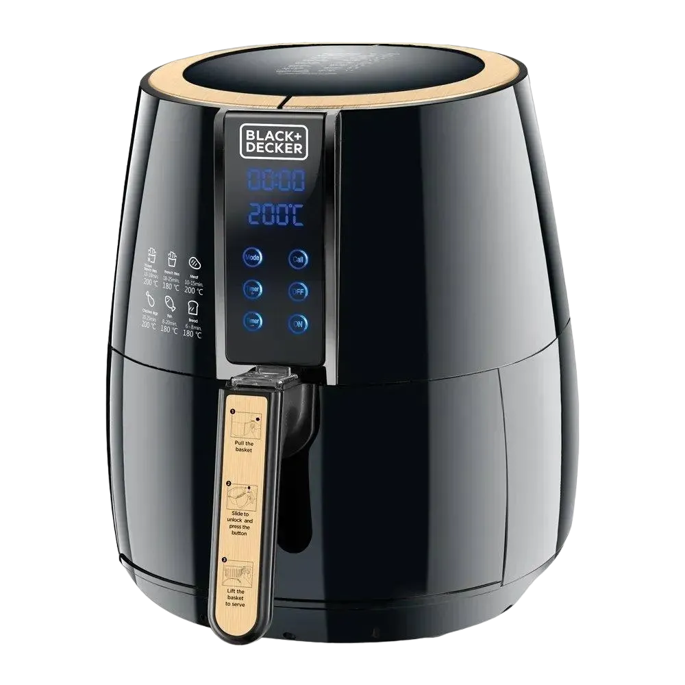Black+Decker Xl Digital Air Fryer 1.2 Kg Capacity 50-60 Hertz Black Af400-B5