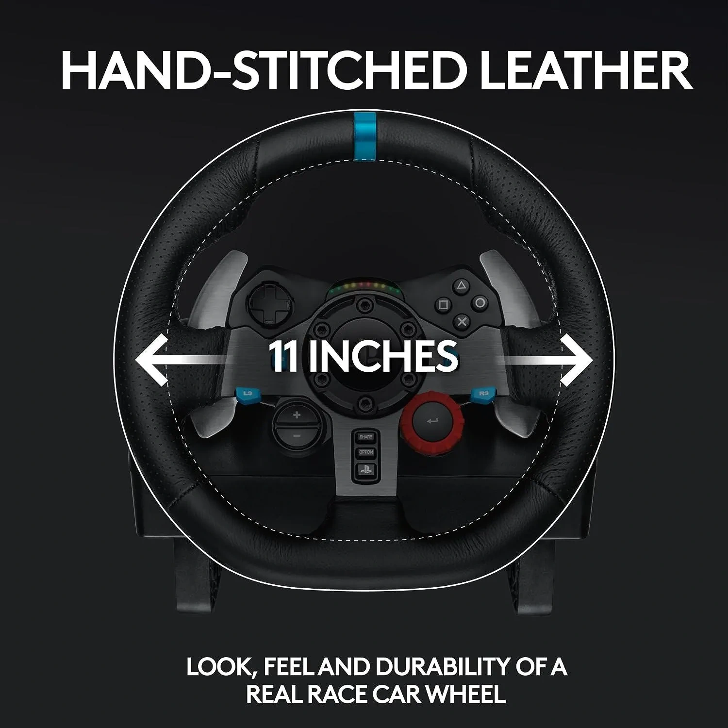 Logitech G Dual-Motor Feedback Driving Force G29 Gaming Racing Wheel With Responsive Pedals For Playstation 5, 4 And 3 - Black