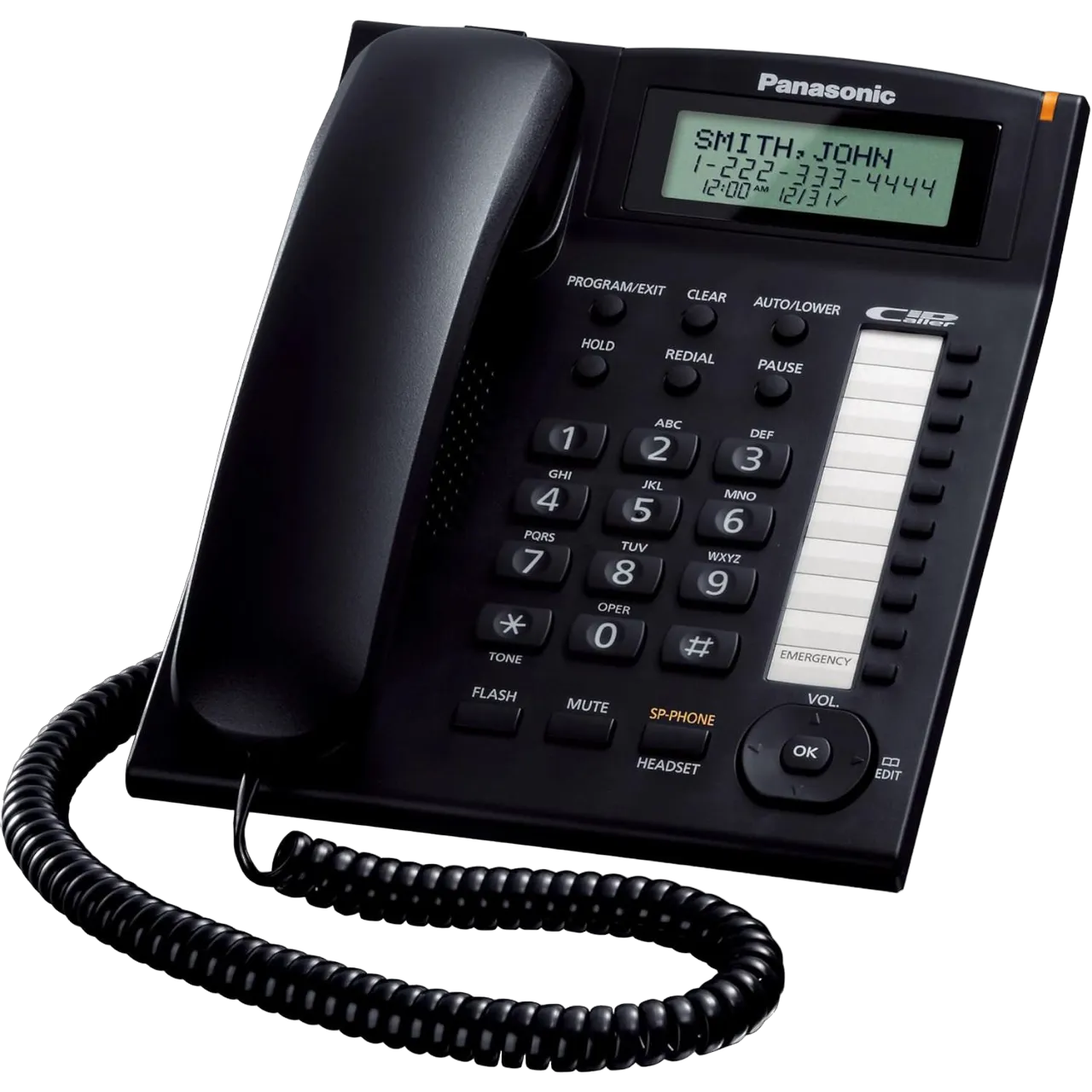 Panasonic Kx-Ts880B Integrated Corded Telephone Black