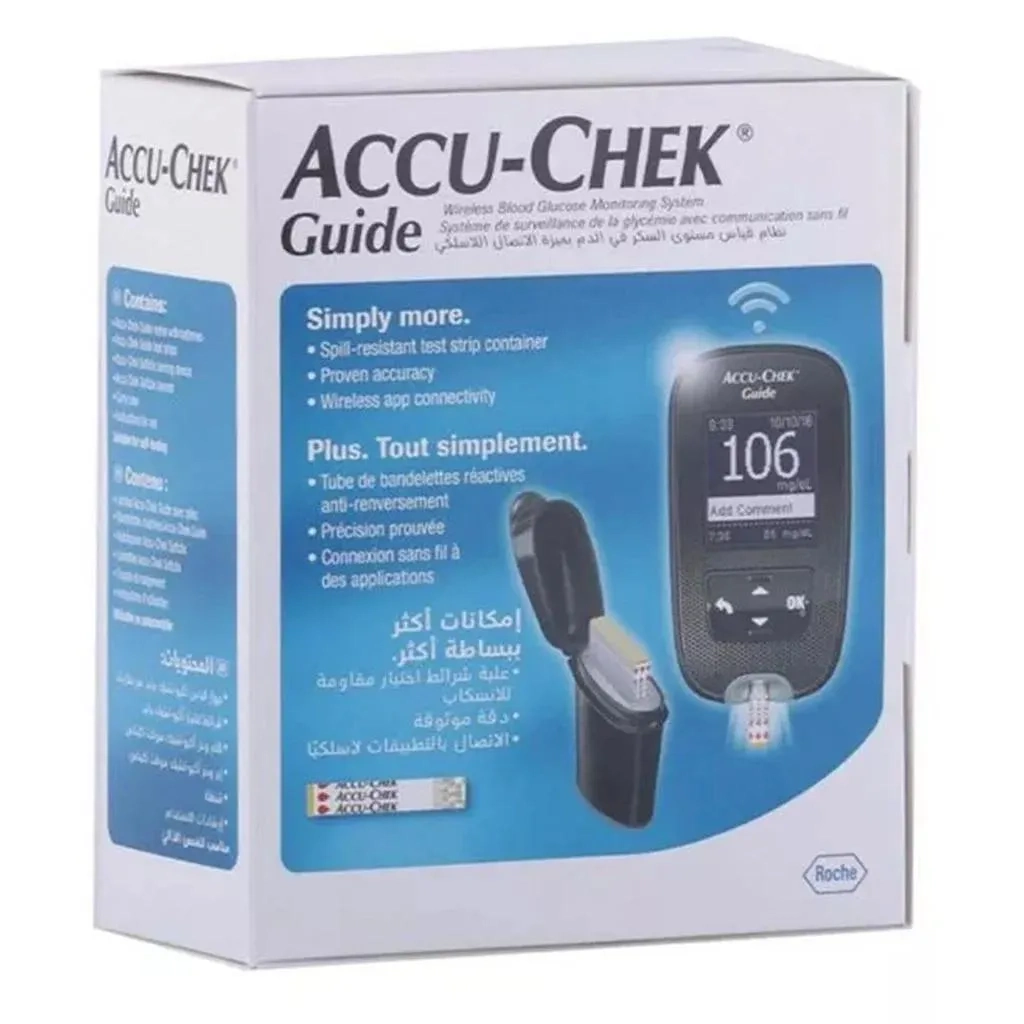 Accu-Chek Guide Wireless Blood Glucose Monitoring System + Accu-Chek Guide Strips, Pack Of 50's + Accu-Chek Softclix Lancet, Pack Of 100's Promo Pack
