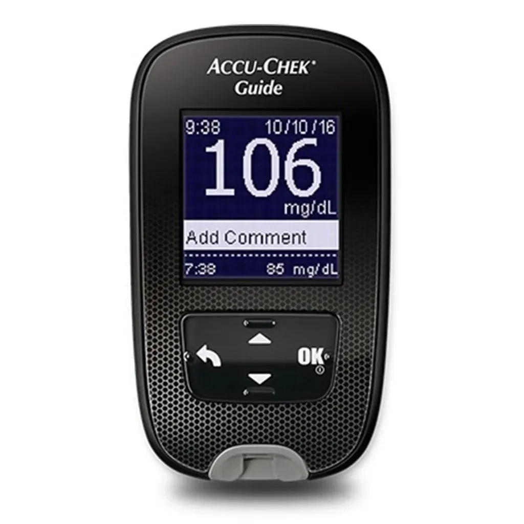 Accu-Chek Guide Wireless Blood Glucose Monitoring System + Accu-Chek Guide Strips, Pack Of 50's + Accu-Chek Softclix Lancet, Pack Of 100's Promo Pack