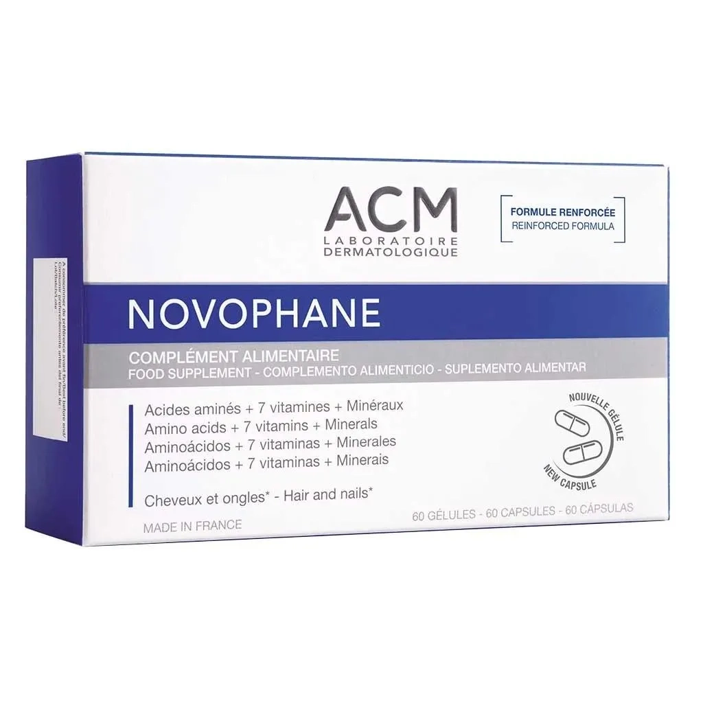 ACM Novophane Capsules, Food Supplement For Hair & Nail Growth, Pack Of 60's