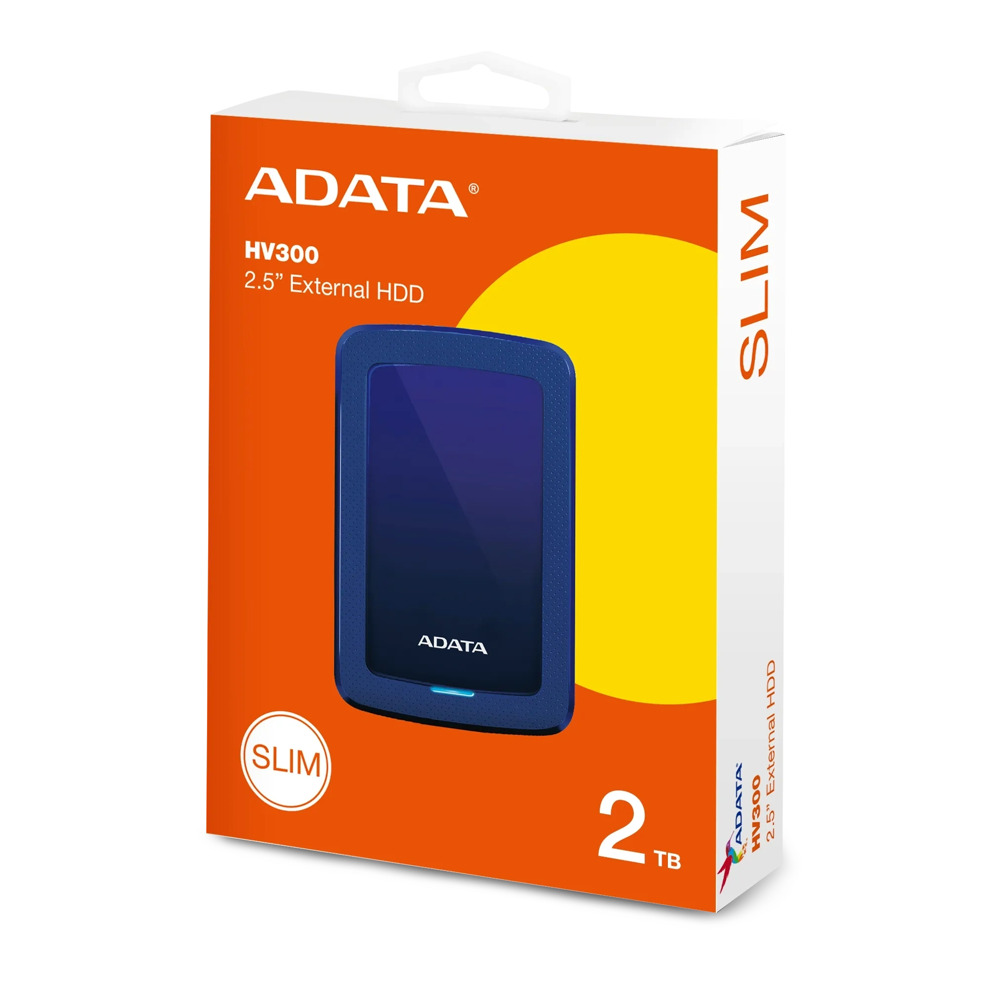 Adata Hv300 2TB External Hdd Slim Hard Drive Blue