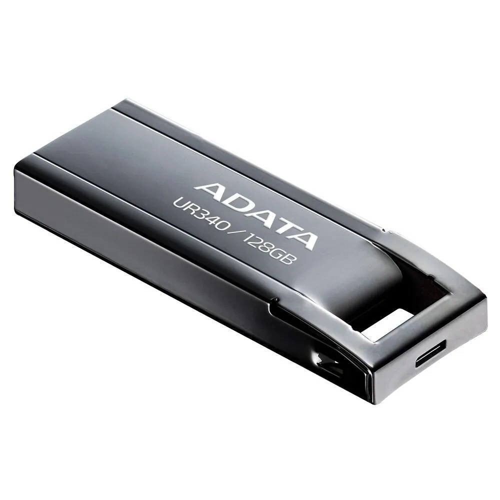 Adata Ur340 Usb 3.2 Flash Drive Metal Lightweight Waterproof And Fast Data Transfer 128GB Silver