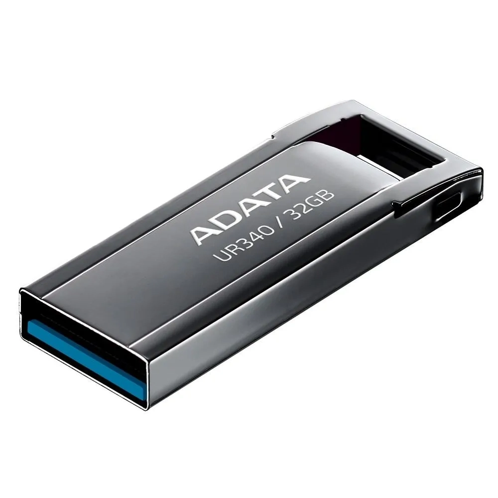 Adata Ur340 Usb 3.2 Flash Drive Metal Lightweight Waterproof And Fast Data Transfer 32GB Silver
