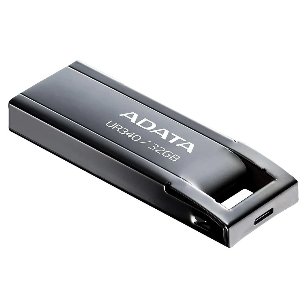 Adata Ur340 Usb 3.2 Flash Drive Metal Lightweight Waterproof And Fast Data Transfer 32GB Silver