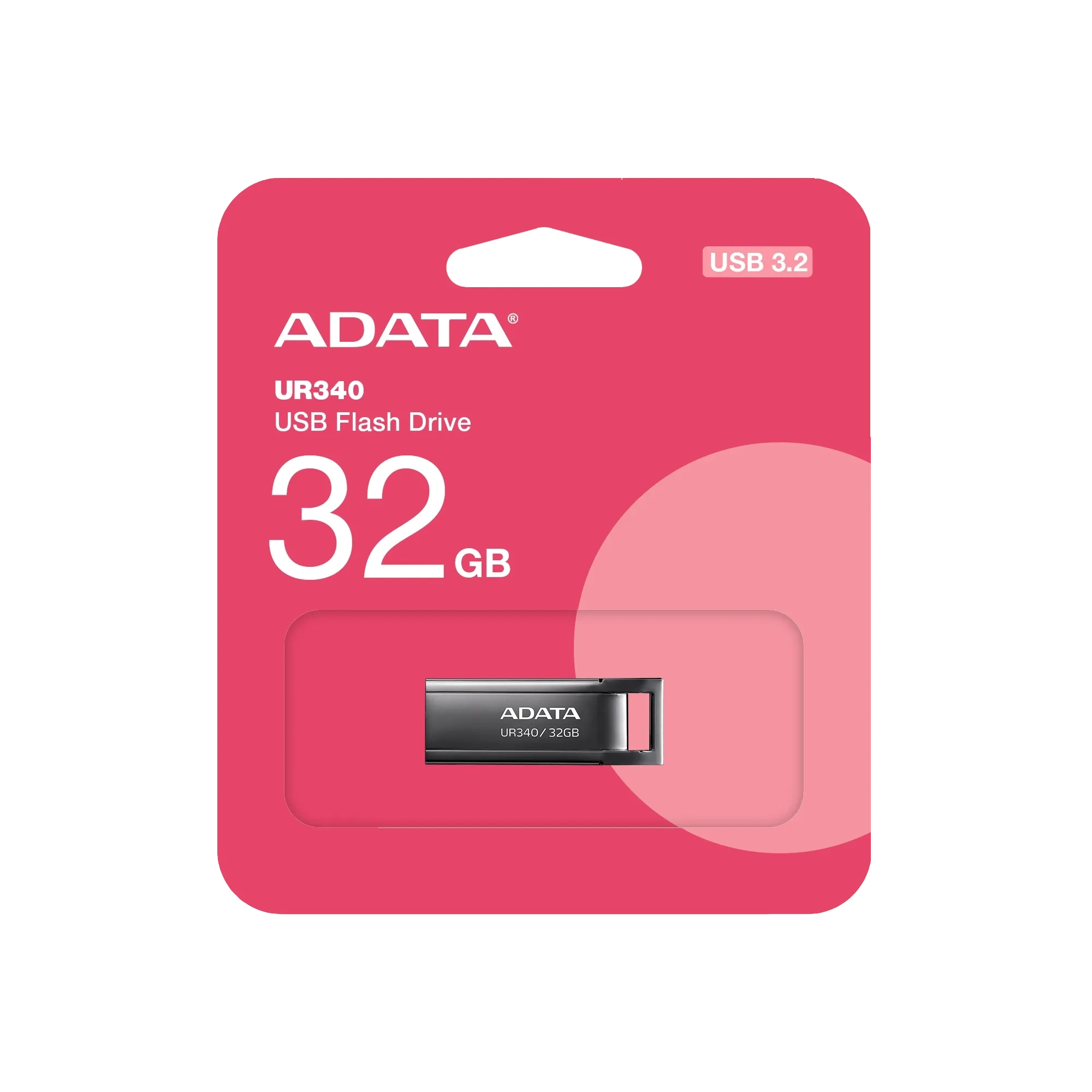 Adata Ur340 Usb 3.2 Flash Drive Metal Lightweight Waterproof And Fast Data Transfer 32GB Silver