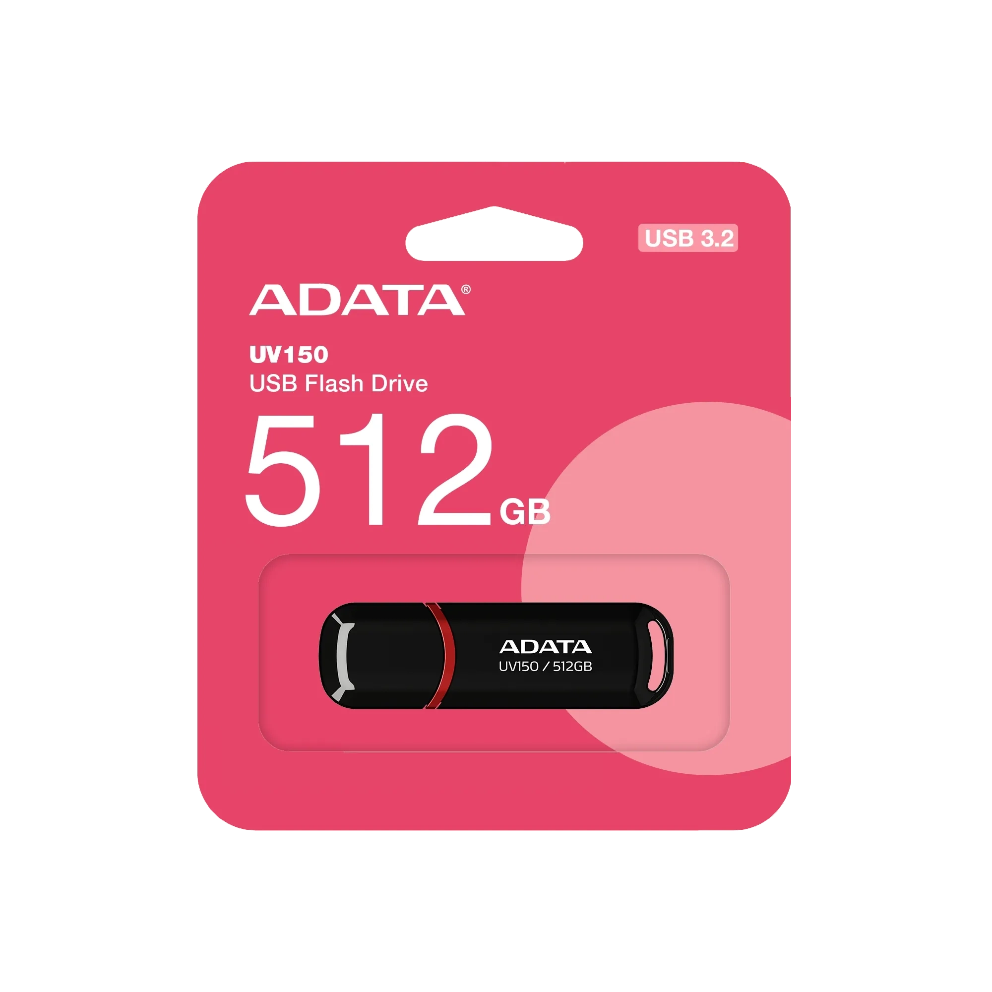 Adata Uv150 Classic Usb 3.2 Flash Drive Lightweight And Fast Data Transfer 512GB Black