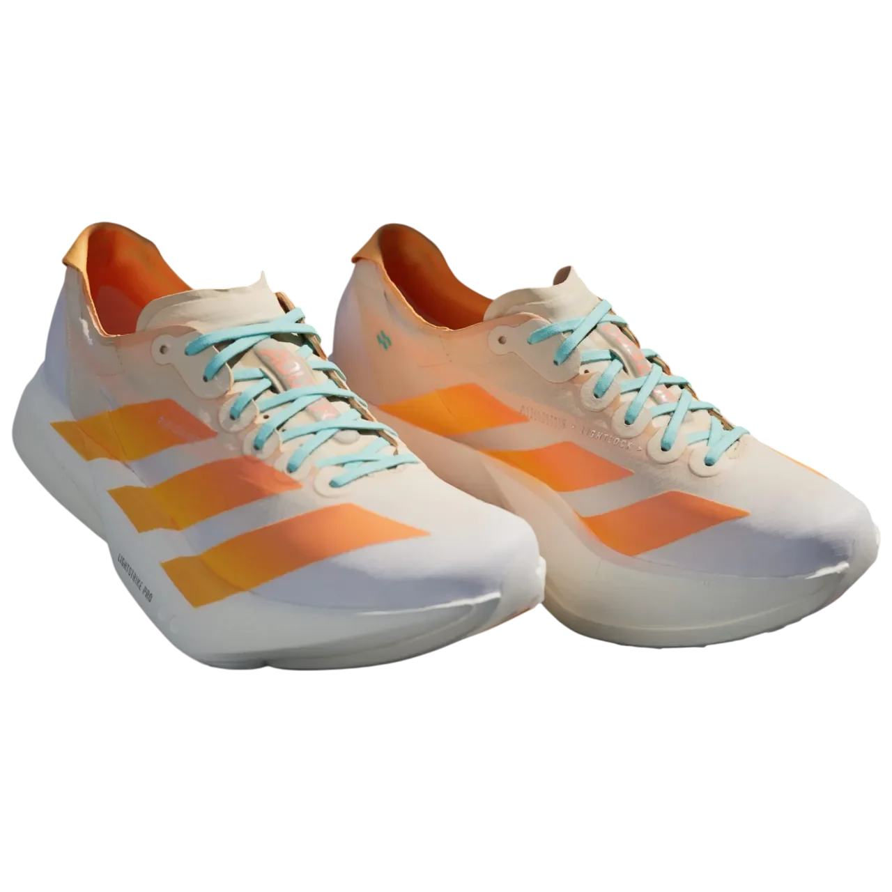 Adidas Adizero Adios Pro 4 Shoes Crystal Sand / Flash Orange / Flash Aqua Size 36