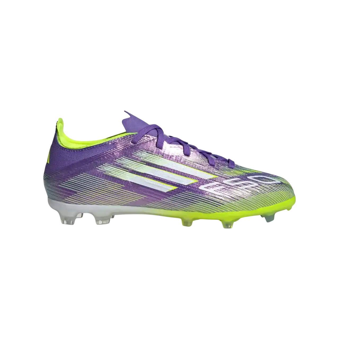 Adidas F50 Elite Firm Ground Boots Kids Purple Rush / Cloud White / Lucid Lemon Size 28