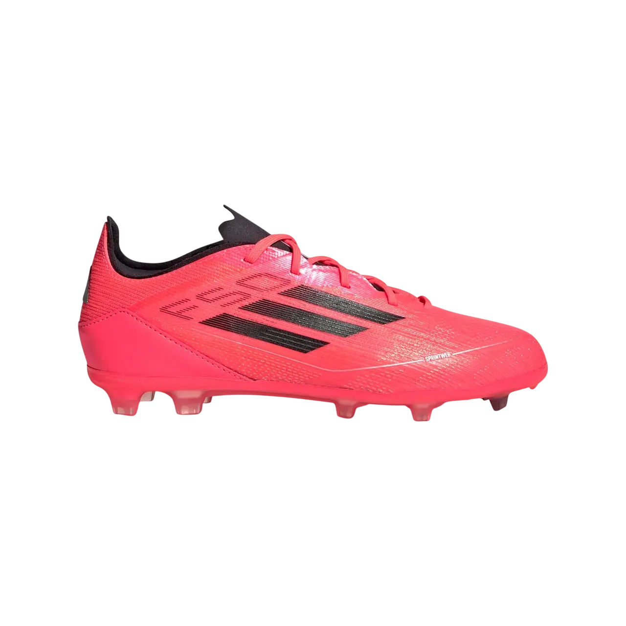 Adidas F50 Pro Firm Ground Boots Kids Turbo / Aurora Black / Platinum Metallic Size 28