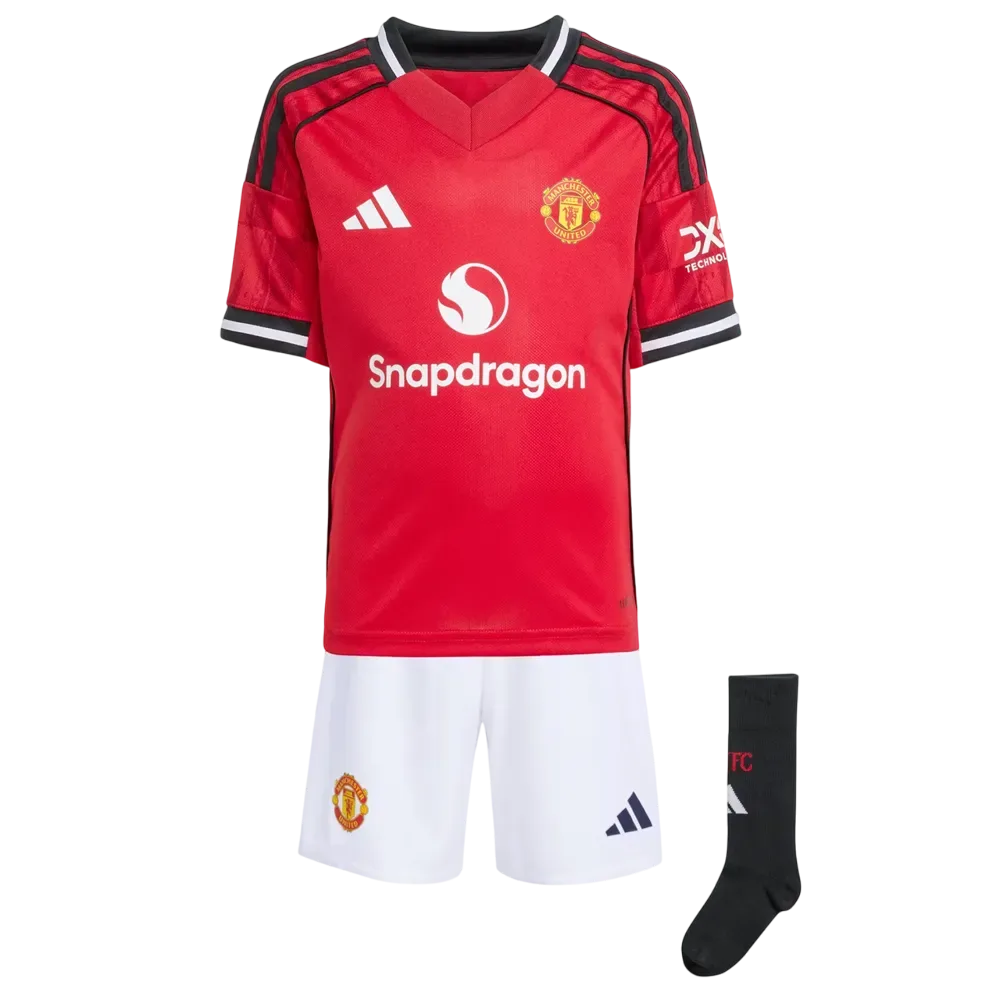Adidas Manchester United 25/26 Home Mini Kit Kids Mufc Red Size 4-5 Y