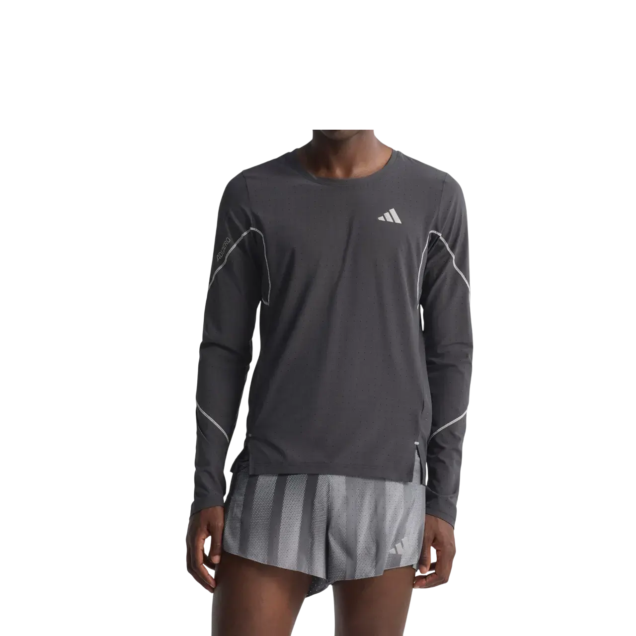 Adidas Men Adizero Btn Running Long Sleeve Tee Black Jp1565 Size Xs