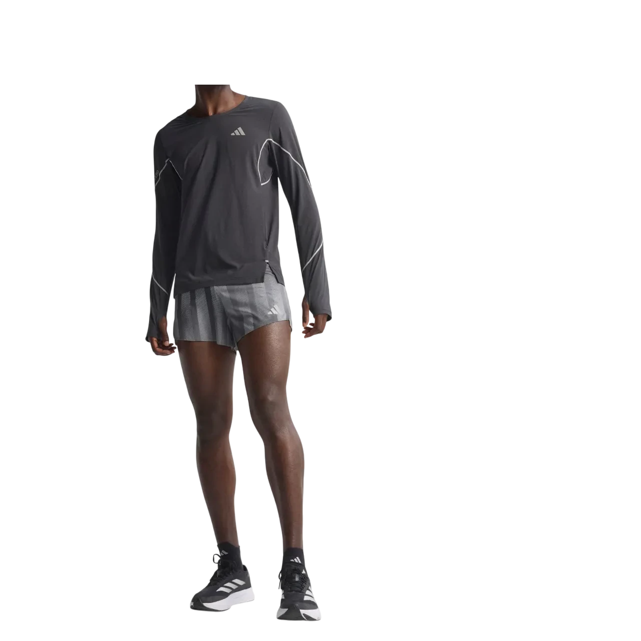 Adidas Men Adizero Btn Running Long Sleeve Tee Black Jp1565 Size Xs