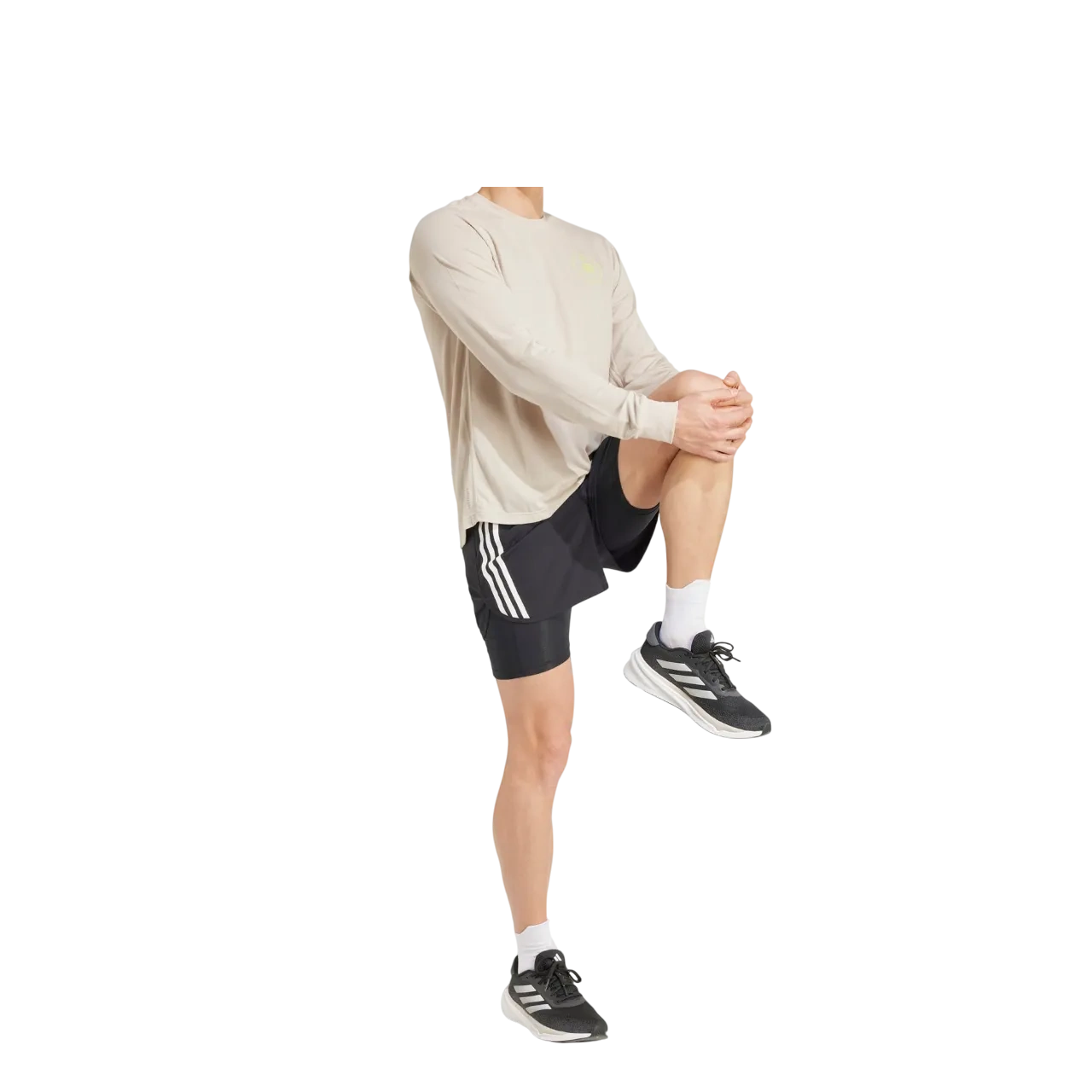 Adidas Men Own The Run Long Sleeve Tee (gender Neutral) Wonder Beige Iz1646 Size S