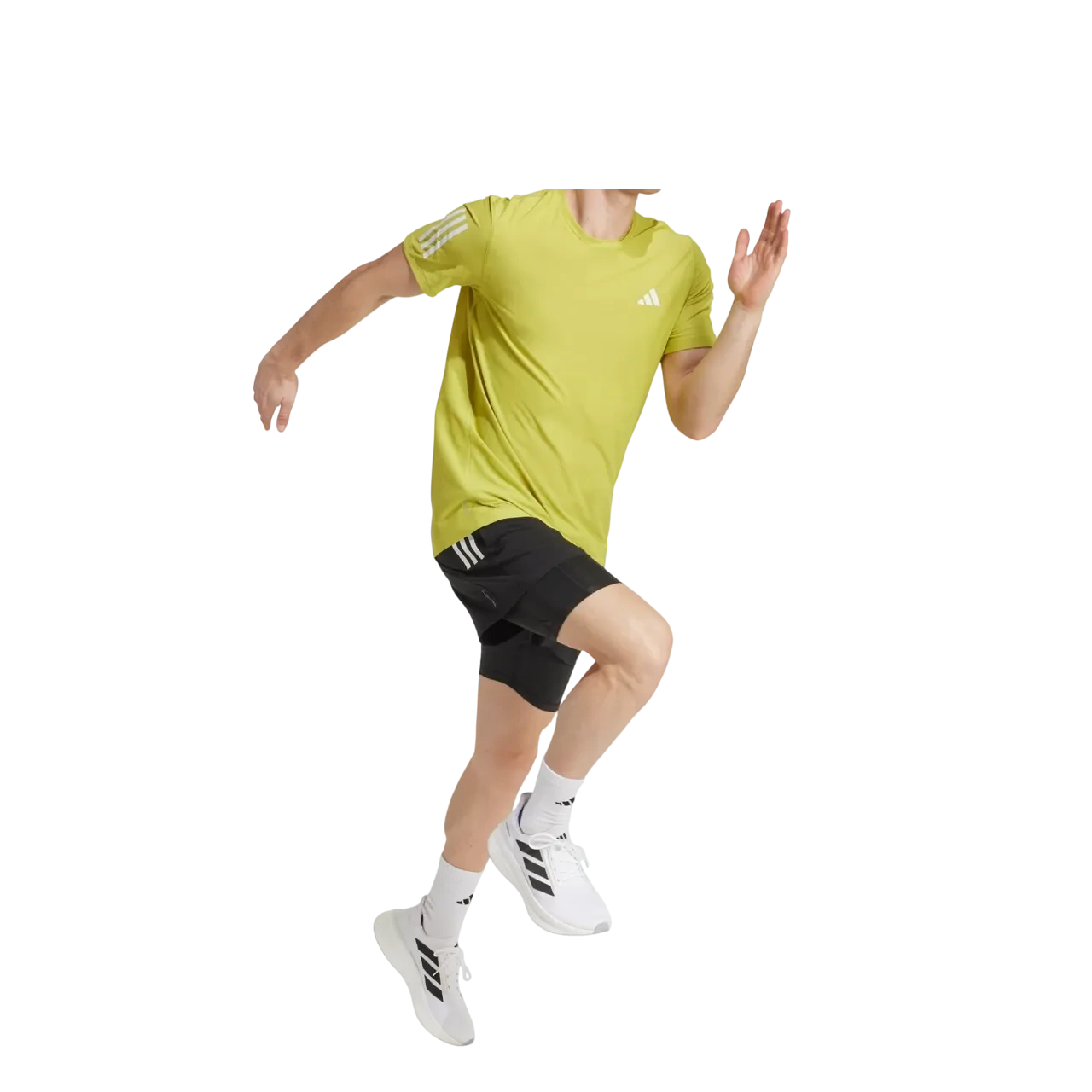 Adidas Men Own The Run Tee Preloved Lime Jx2214 Size Xs