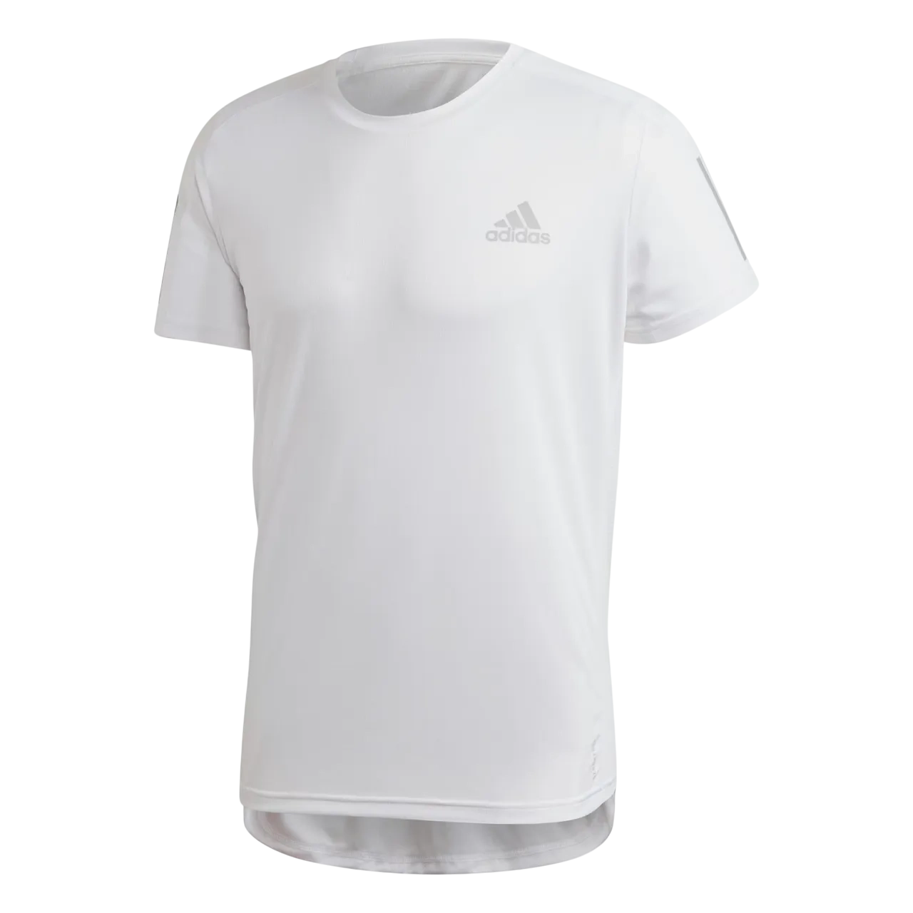 Adidas Men Own The Run Tee White / Reflective Silver Gc7868 Size S