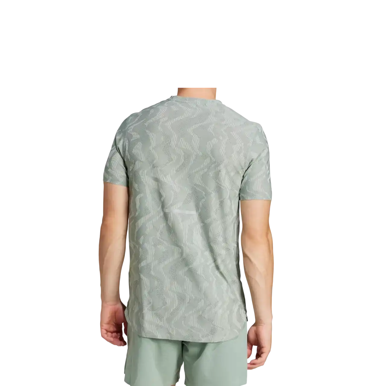 Adidas Men Ultimate Running Engineered Climacool+ Tee Silver Green Jd7808 Size Xs