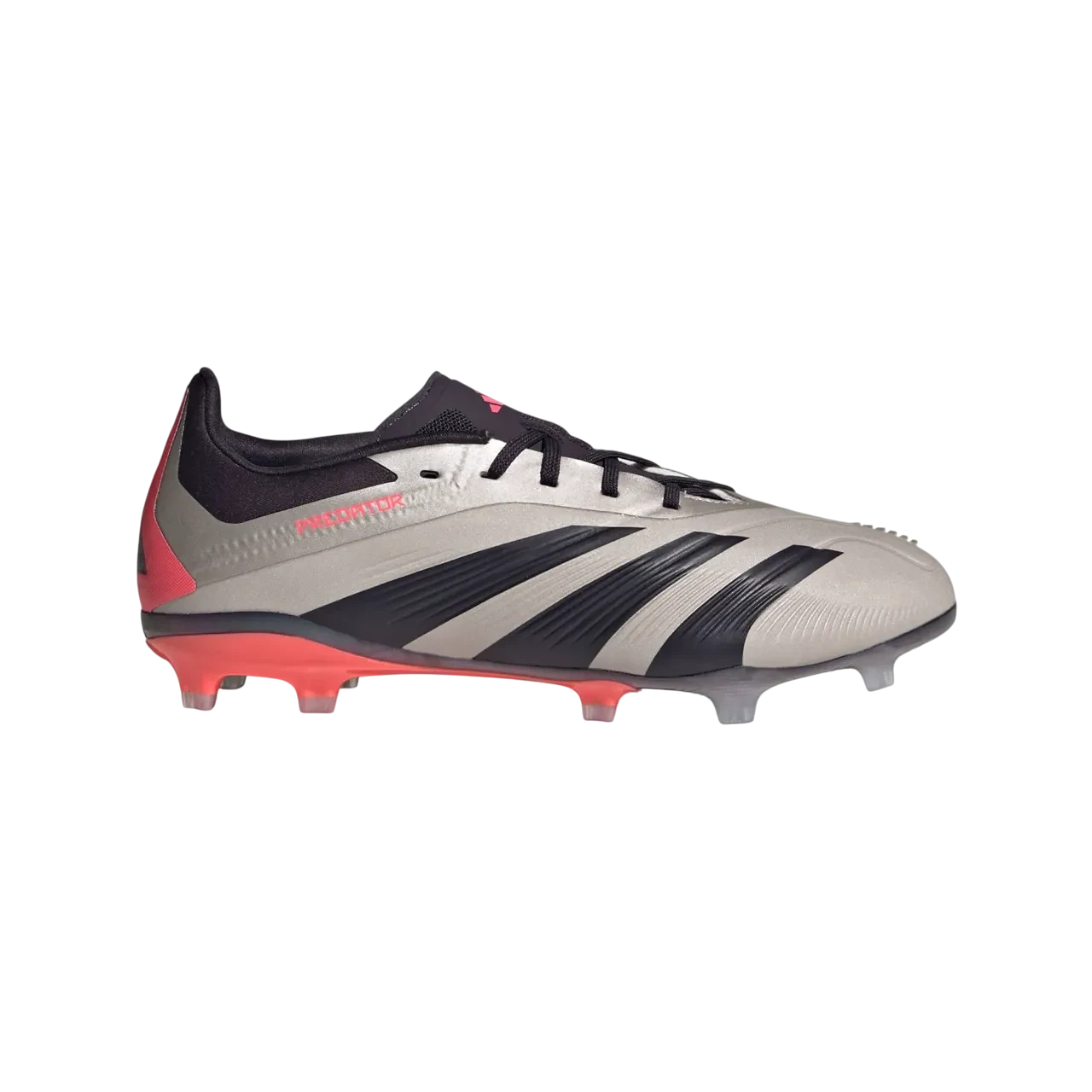 Adidas Predator Elite Firm Ground Boots Kids Platinum Metallic / Aurora Black / Carbon Size 28 1/2