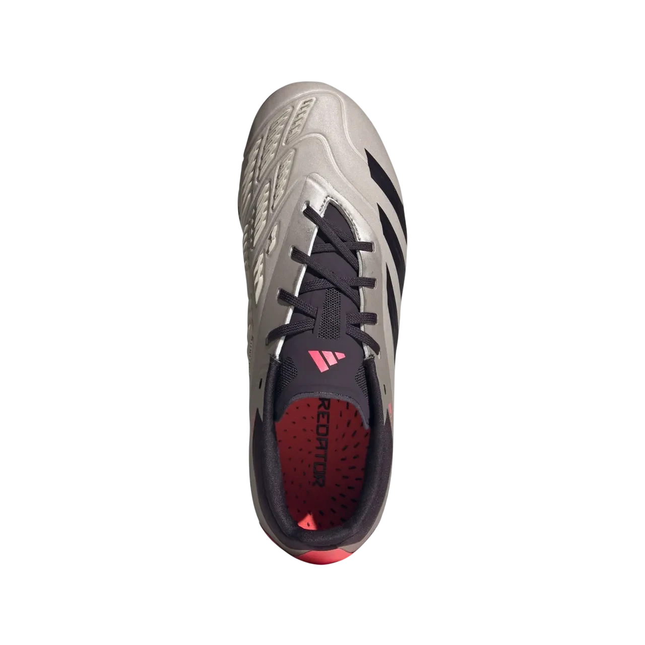 Adidas Predator Elite Firm Ground Boots Kids Platinum Metallic / Aurora Black / Carbon Size 28 1/2