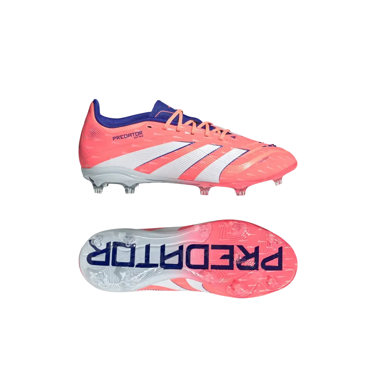 Adidas Predator Elite Firm Ground Boots Kids Signal Coral / Cloud White / Beam Orange Size 28