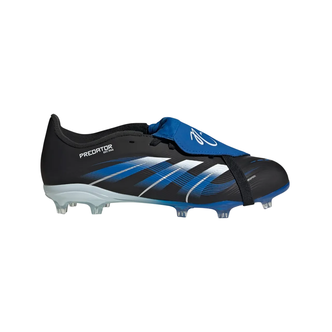 Adidas Predator League Jb Fold-over Tongue Firm/multi-ground Boots Kids Core Black / Cloud White / Glow Blue Size 28